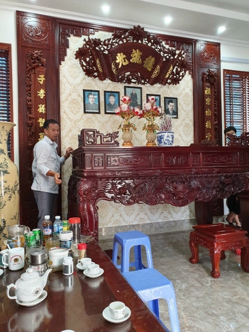 Phòng Thờ Đẹp gỗ gõ đỏ