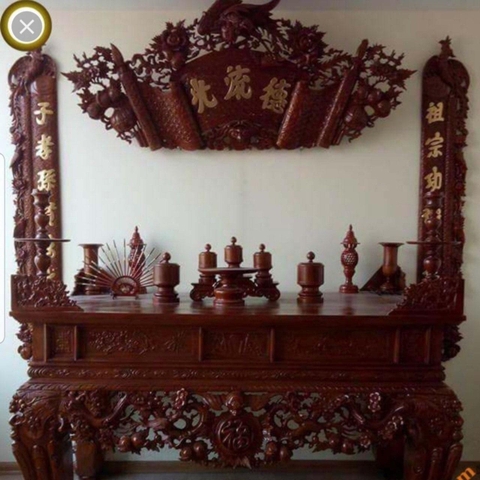 Sập Thờ Gỗ Gụ Trạm khắc Tinh Xảo