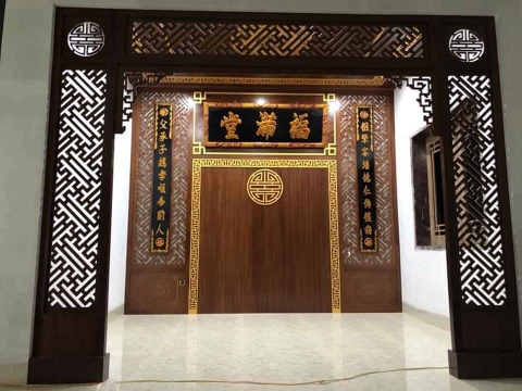 Phòng Thờ Gỗ Tự Nhiên