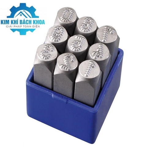 P012 bộ đục số chấm bi 3-8mm, bao gồm 9 ký số độ cứng 58-50HRC