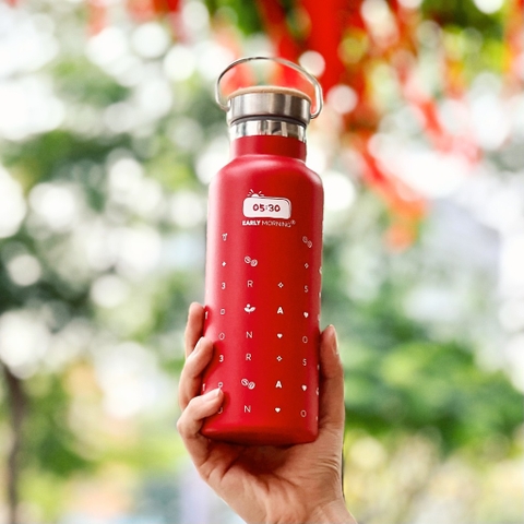 Bình Giữ Nhiệt Early Morning 16oz (480ml) Stainless Steel Insulated Tumbler - Red