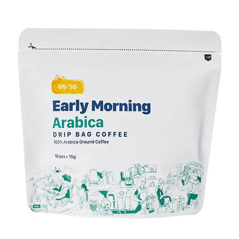 Cà phê phin giấy Arabica túi ZIP 10 gói - Early Morning Drip Bag Coffee