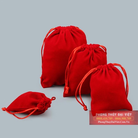 Túi nhung đỏ trơn