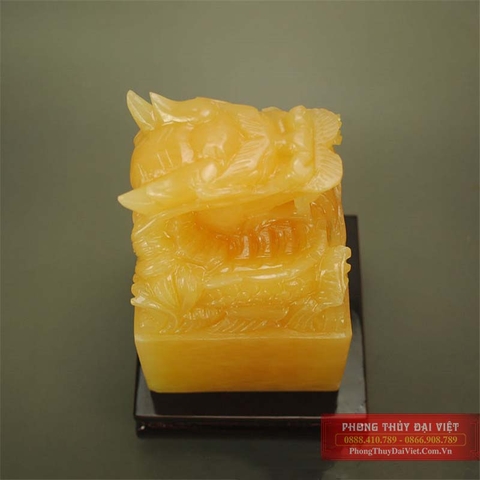 Ấn rồng ngọc hoàng long 8x8x12cm
