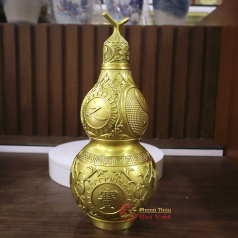 Hồ lô đồng hoa văn 40cm - MS3 - 3.2kg - PVN754
