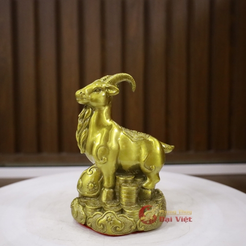 Dê như ý bằng đồng 12 con giáp 15x9x9cm - 0.6kg-PVN763