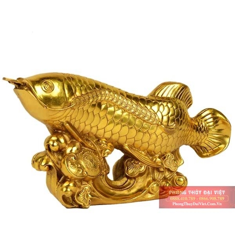 Cá kim long đồng vàng 39x19x9cm