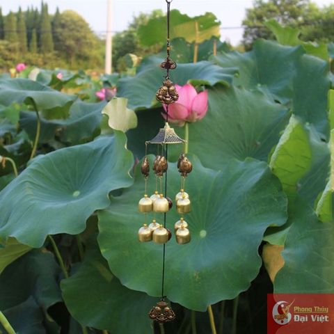 Chuông gió phong thủy hợp kim mạ đồng