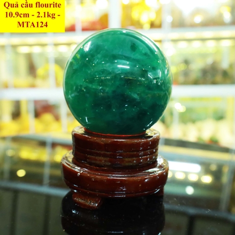 Quả cầu flourite tự nhiên ĐK 10.9cm - 2.1kg - MTA124