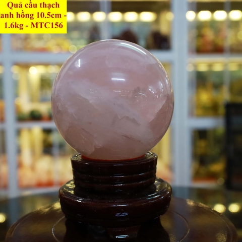Quả cầu thạch anh hồng tự nhiên ĐK 10.5cm - 1.6kg - MTC156