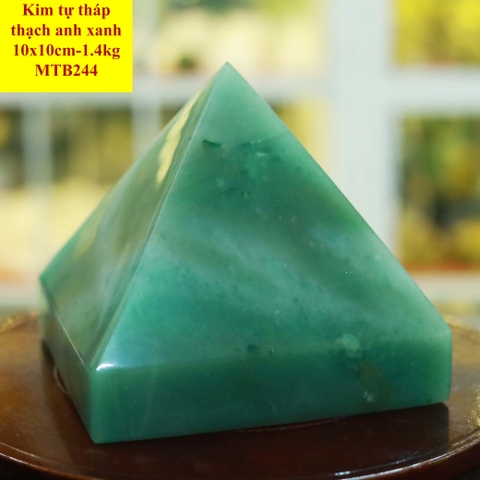 Kim tự tháp thạch anh xanh tự nhiên 10x10cm-1.4kg-MTB244