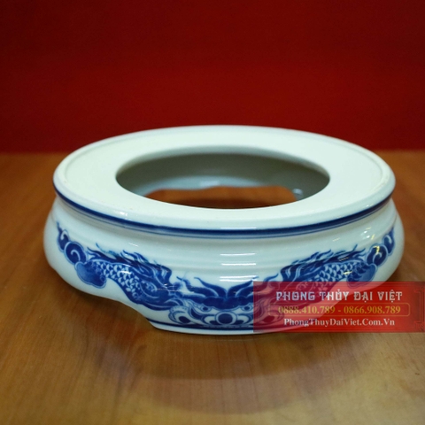 Chân bát hương rồng men ngọc Bát tràng