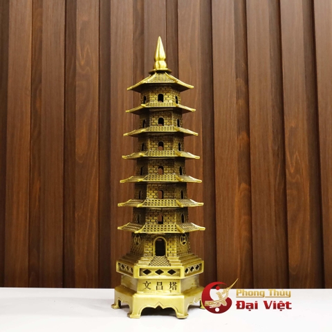 Tháp Văn Xương 7 Tầng Đồng Nguyên Chất 38x13cm-2kg