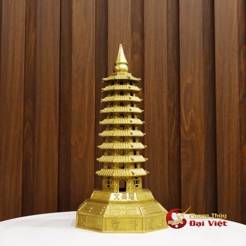 Tháp Văn Xương 9 Tầng Đồng Nguyên Chất 18x9.5cm - 600g