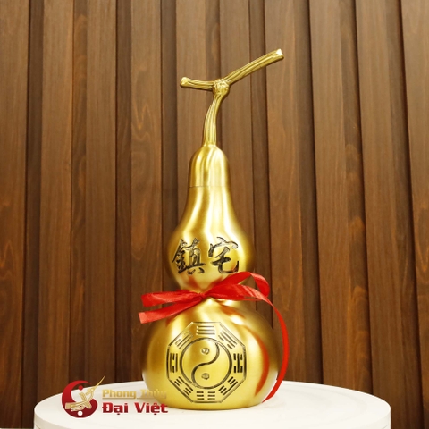 Hồ Lô Đồng Chiêu Tài Khắc Bát Quái 37cm - 2.4kg