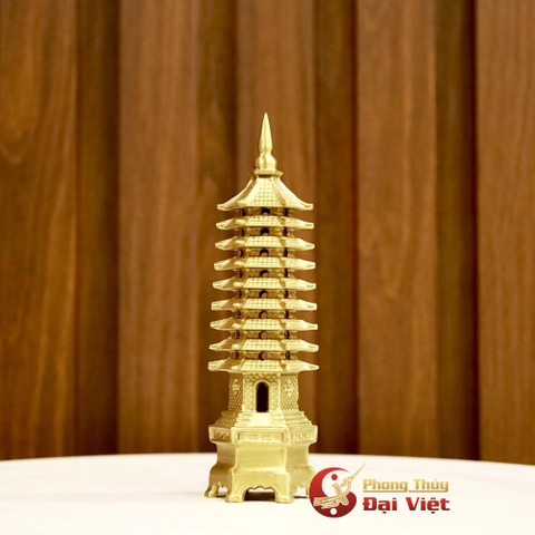 Tháp Văn Xương Đồng Nguyên Chất 9 Tầng Loại Đẹp 4.2x15cm-250g