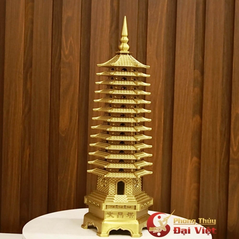 Tháp Vân Xương Đồng Nguyên Chất 13 Tầng Loại Đẹp - 13.8x40cm