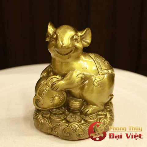 Chuột Như Ý 12 Con Giáp Đồng Kích Thước 12x10cm - 0.6kg