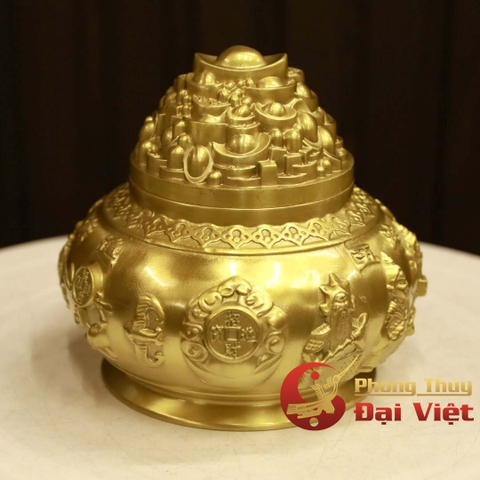 Hũ Tụ Bảo Đồng Kích Thước 14cm - 1.1kg