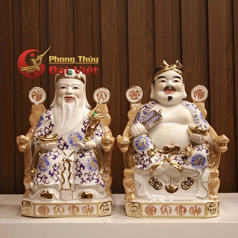 Cặp Tài Địa Gấm Xanh Kích Thước 30cm