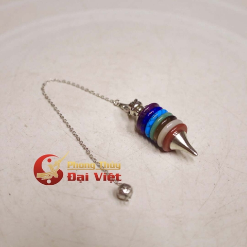 Con Lắc Cảm Xạ 7 Tầng Thạch Anh Đa Sắc