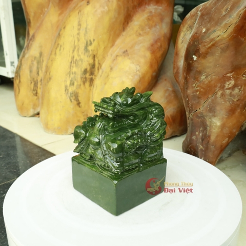 Ấn rồng lam ngọc serpentine 10x10x15cm-SP1431