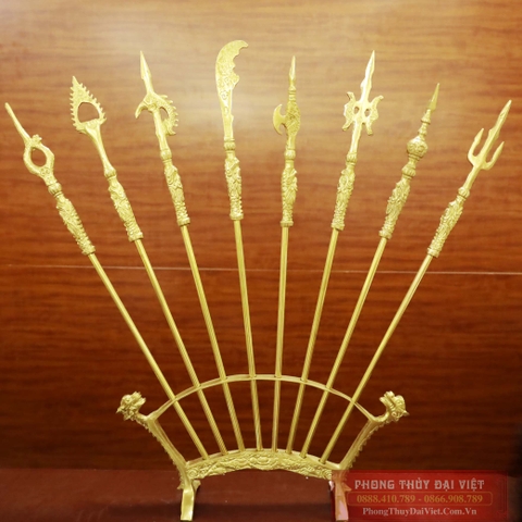 Bộ bát bửu đồng nguyên chất 64x42 cm - 3800g