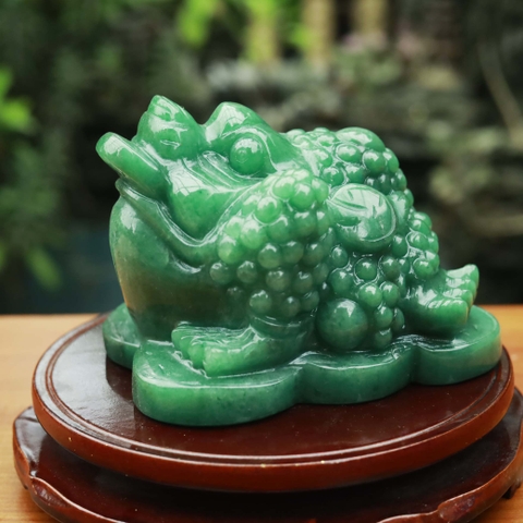 Thiềm thừ thạch anh xanh 13x10.5x9.5cm - 1.59kg-MTB325