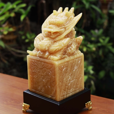Ấn rồng ngọc Hoàng Long 10x10x20cm - 4.1kg-MTA369