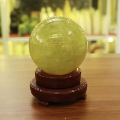 Quả cầu thạch anh vàng ĐK 11.5cm - 2.05kg-MTA424