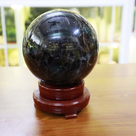 Quả cầu thạch anh đen ĐK 14.5cm - 4.2kg-MTB446