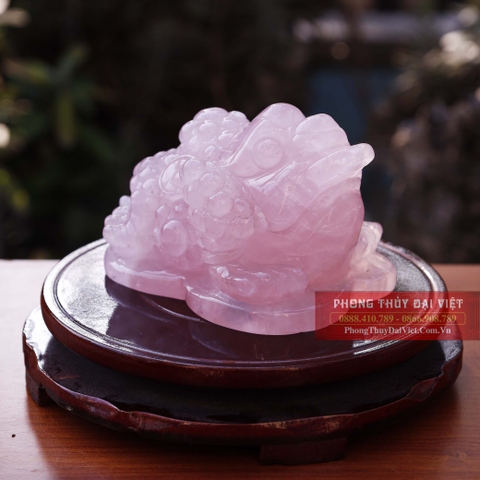 Thiềm thừ thạch anh hồng 12.5x9.5x8.5cm - 1.1kg-SP001295-1