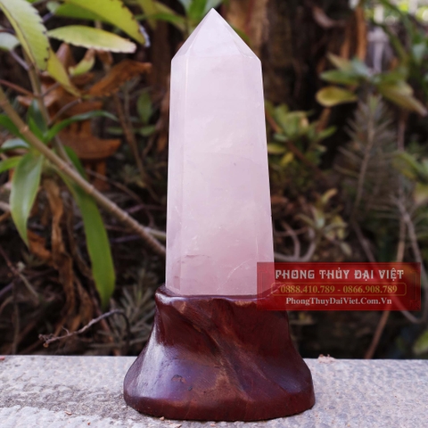 Trụ thạch anh hồng đế gỗ 5A 800g-SP001050