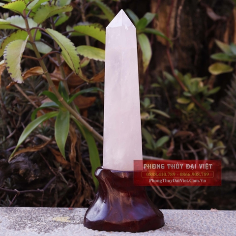 Trụ thạch anh hồng đế gỗ 5A 1.2kg-SP001051