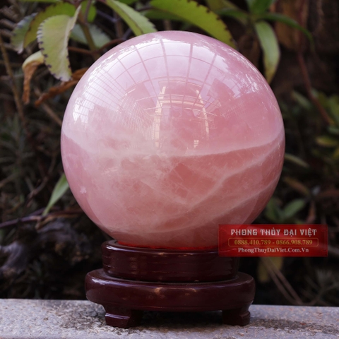 Quả cầu thạch anh hồng tự nhiên 8.8kg-SP001428