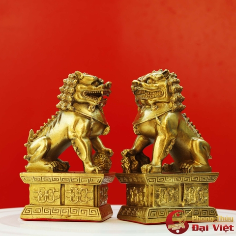 Cặp kỳ lân - nghê bệ đồng nguyên chất - 15x9.5x6cm - 1500g
