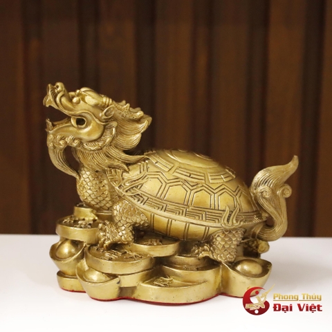 Long Quy Bát Quái Đồng Nguyên Chất 12.5x16x9.5cm - 900g