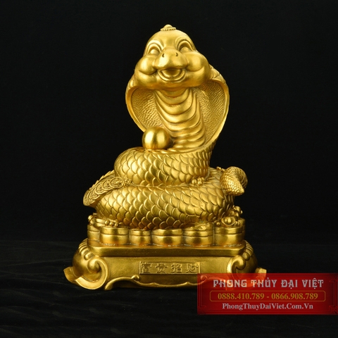 Rắn bệ đồng 12 con giáp 16x11x7cm - 0.95kg