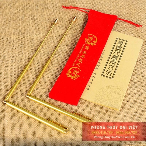 Cặp Thước tầm long - Đũa cảm xạ đồng nguyên chất