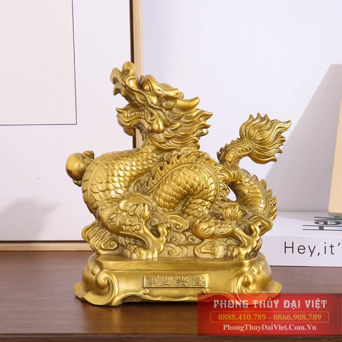 Rồng bệ đồng 12 con giáp 16x14x7cm - 1.1kg