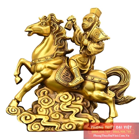 Tượng mã thượng phong hầu bằng đồng nguyên chất-29x28cm-3.7kg
