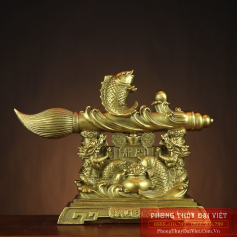 Kệ bút văn xương đồng 24x18x7cm - 1.2kg