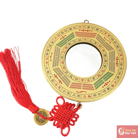 Gương tiên thiên bát quái cầu lồi đồng nguyên chất
