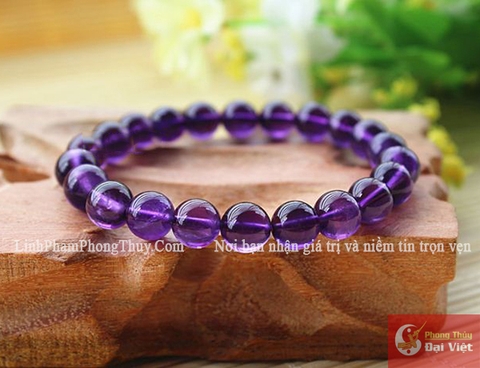 Vòng tay đá thạch anh tím
