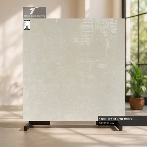Gạch 1m×1m màu kem bóng 100LUT1019