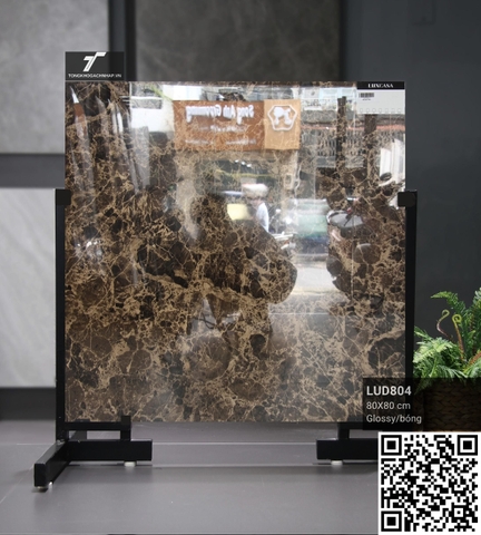 Gạch 80x80 màu nâu vân đá 80LUD804