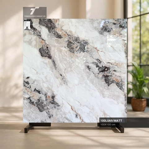 Gạch giả đá siêu bóng 1000×1000 100LU69