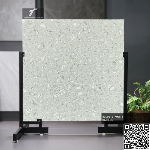 Gạch terrazzo 80x80 màu xám 80LU8131
