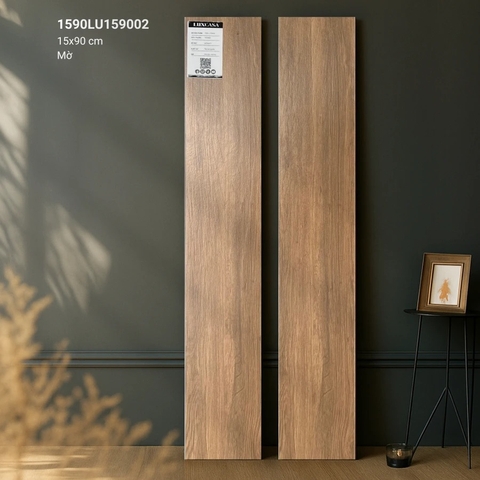 Gạch vân gỗ 15x90 cho phòng ngủ LU159002