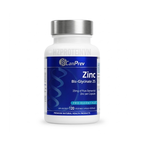 CanPrev Zinc Bis-Glycinate 25mg - Viên Uống Kẽm Hỗ Trợ Sức Khỏe